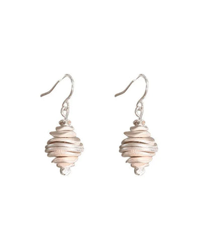 Original Design Beige Copper Overgild Conch Drop Earrings