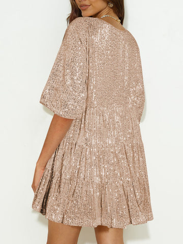 Full Size Sequin Mini Coctkail Dress