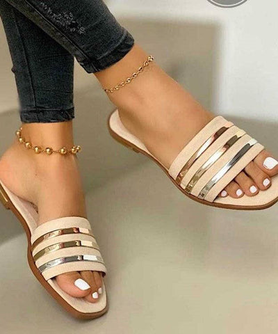 0508Pink Faux Leather Fashion Splicing Peep Toe Beach Slide Sandals Women
