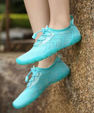 Lässige, weiche, atmungsaktive Mesh-Sportschuhe in Cyan