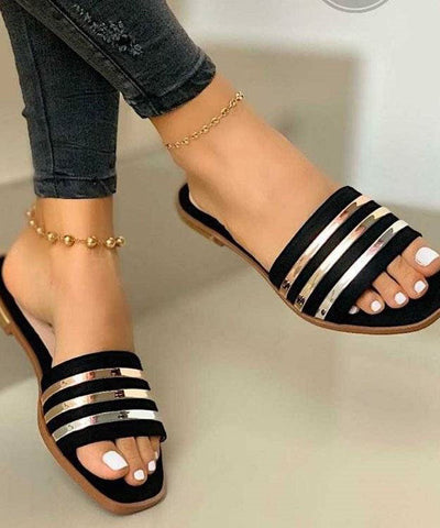 0508Pink Faux Leather Fashion Splicing Peep Toe Beach Slide Sandals Women