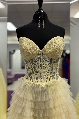 Gorgeous A Line Sweetheart Corset Pink Prom Dress with Appliques
