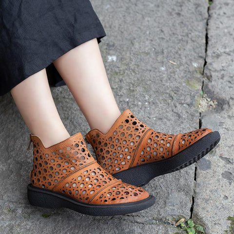 Comfortable Hollow Out Casual Summer Ankle Boots