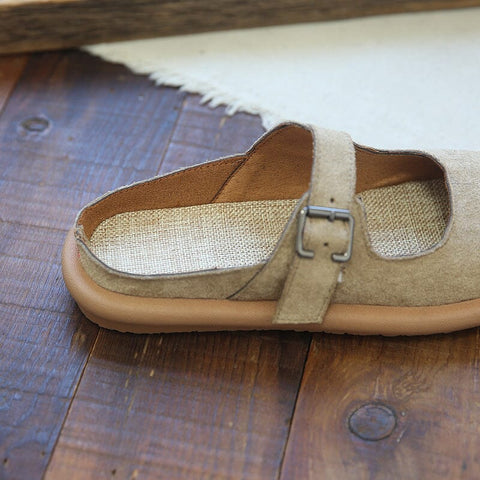 Women Retro Suede Soft Slides Shoes