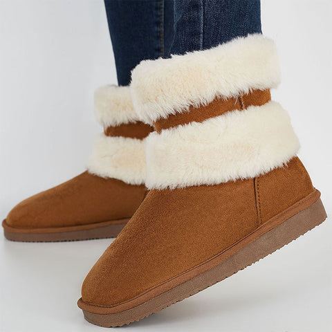 Winter Warm Non Slip Ankle Boots Winter Fur Lining Snow Booties