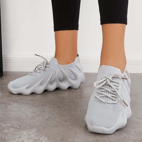Lightweight Slip on Running Sneakers Knitted Walking Shoes