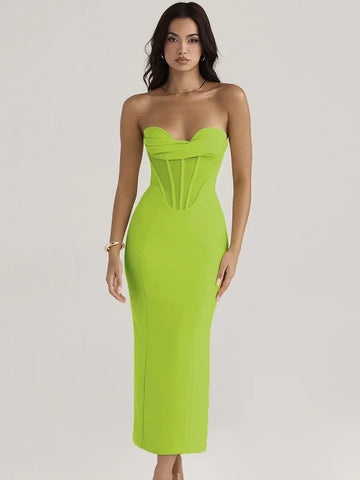 Elegantes trägerloses, figurbetontes Verbandkleid für Damen