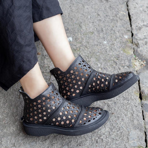 Comfortable Hollow Out Casual Summer Ankle Boots