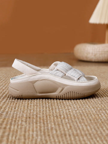 Women Summer Weaving Peep-toe Outdoor Platform Shoes