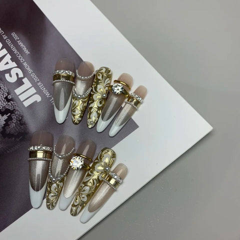 Hot SaleFlorianHandmade Artificial Gel Nail Press-On Nails