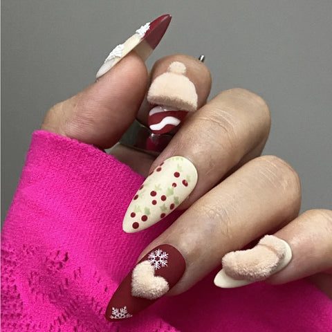 NewChristmas HatCarefully designed pure handmade press-on gel nails