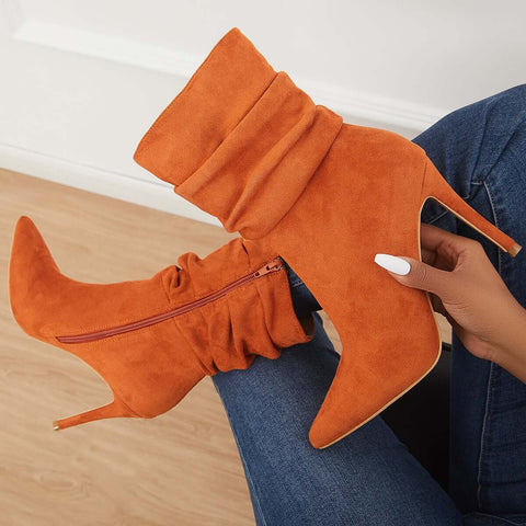 Pointed Toe Stiletto Short Boots High Heel Ankle Sock Booties