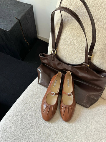 Round Toe Women Loafers 2024 New Arrivals Fashion Casual Low Flat Heeled White Brown Black Red Shallow Slip On Mary Janes 35-39