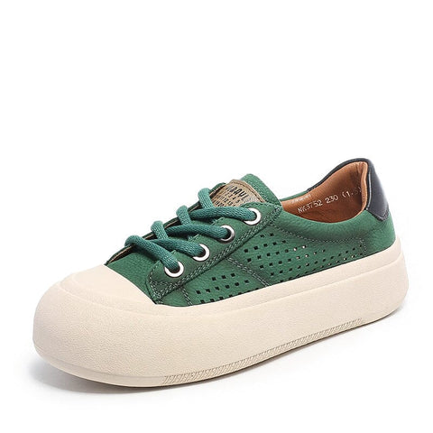 Women Spring Stylish Leather Flat Casual Shoes
