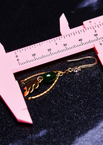 Fine Turquoise Zircon Sparkling Gilding Drop Earrings