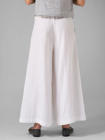 Cotton Linen Wide Leg Long Pants