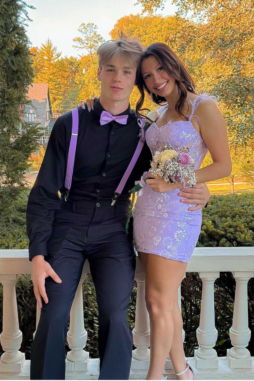 Blue Spaghetti Straps Sequins Bodycon Corset Short Homecoming Dress with Feather