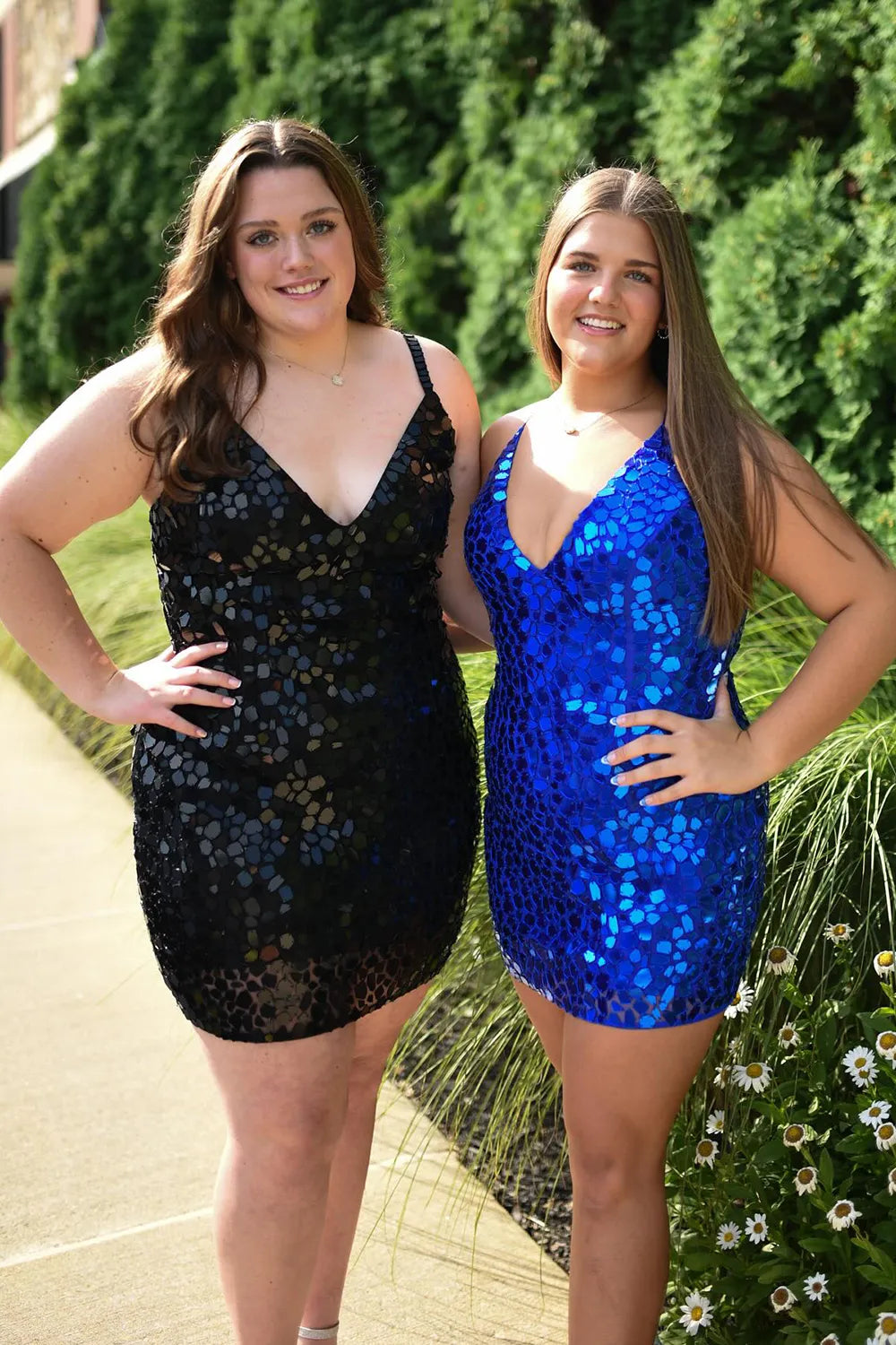 Sparkly Golden Spaghetti Straps Bodycon Homecoming Dress