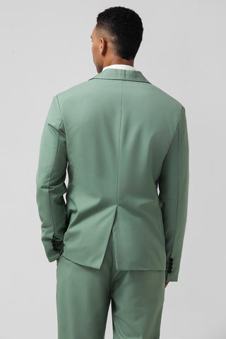 Grey Green Peak Lapel 2 Pieces Men's Suits for Prom