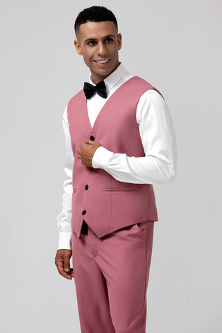 Coral 3 Pieces Black Notched Lapel Men's Prom Suits