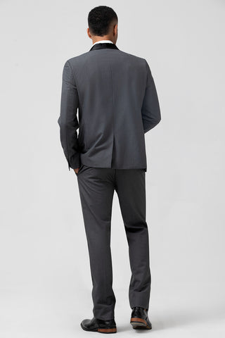 Grey Shawl Lapel One Button 2 Pieces Formal Men's Suits