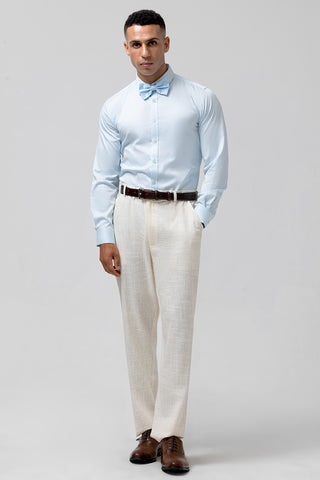 Ivory Notched Lapel Cotton 2 Pieces Formal Prom Men's Suits