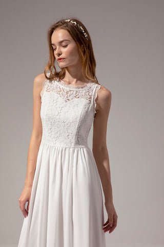White A-line Sweetheart Long Formal Prom Party Dress With Lace