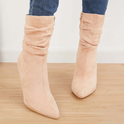 Pointed Toe Stiletto Short Boots High Heel Ankle Sock Booties