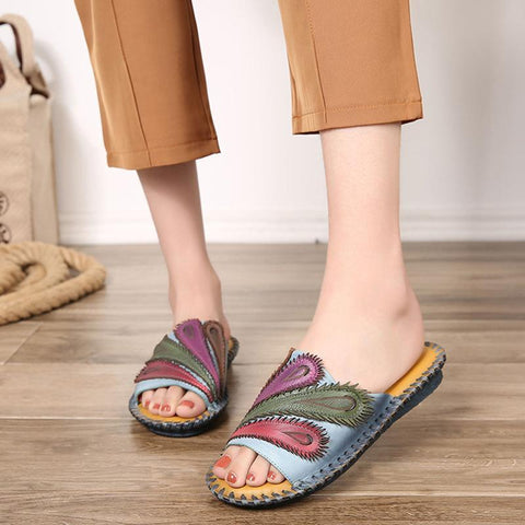 2022 Ethnic Style Flat Bottom Casual Beach Slippers