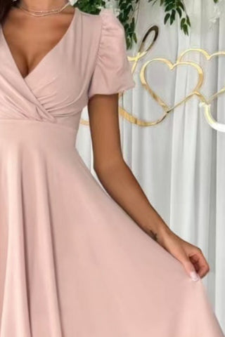 Midikleid mit Puffärmeln