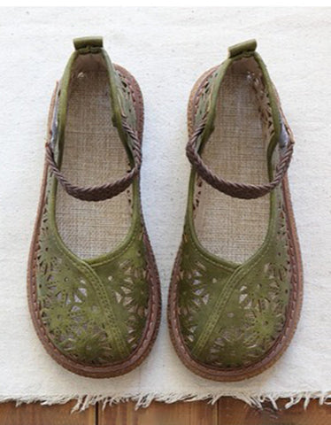 Platform Wild Head Summer Retro Leather Shoes