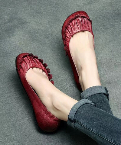 Handgemachte Retro Mulberry Flache Schuhe Für Frauen Rindsleder