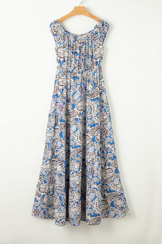 Off-Shouder Short Sleeve Beach Maxi Dress