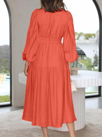 Boho Maxikleid mit Ballonärmeln für den Strandurlaub