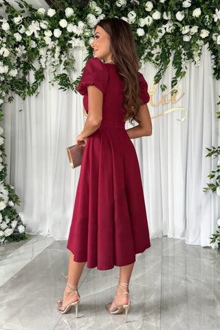 Midikleid mit Puffärmeln