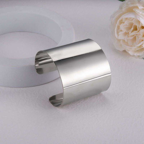 2022New Boho Wide Line Cuff Open Bracelet Punk Cool Psycho Shiny Ring Bracelet Ladies Adjustable Wrist Accessories Girls Jewelry
