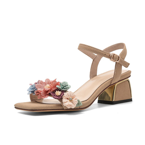 Betty Floral Ankle Strap Sandals