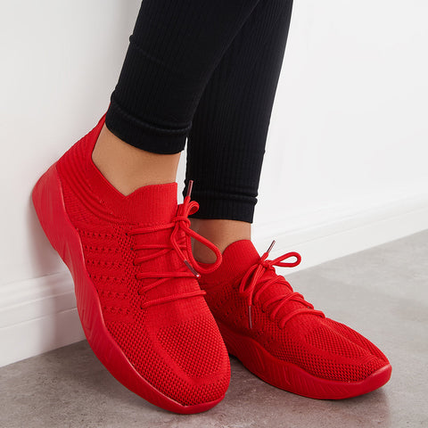 Casual Mesh Knitting Sneakers Lightweight Arch Support Running Shoes