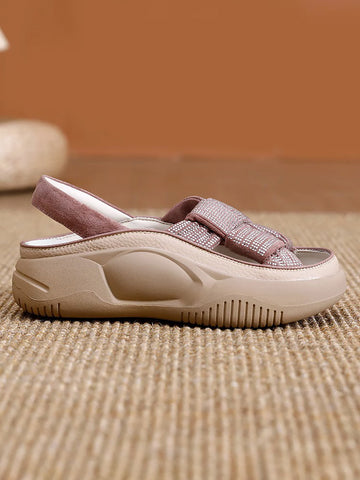 Women Summer Weaving Peep-toe Outdoor Platform Shoes