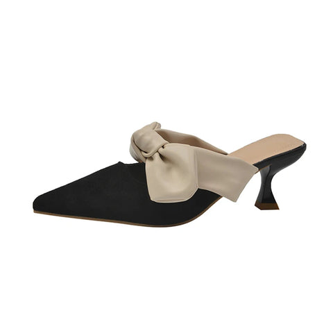 Sommer Street Style Bowknot Hausschuhe Frau Mode Spitzschuh Maultiere Schuhe Sexy Party Prom Zapatos De Mujer