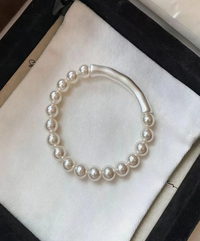 Beautiful White Pearl Bamboo Joint Bracelet