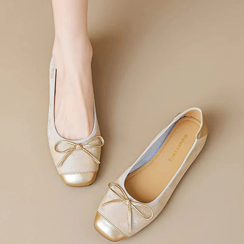 Frauen Wohnungen Bogen Ballett Tanz Schuhe Elegant Flach Weiche Sohle Sandalen 2024 Herbst Designer Neue Schuhe Kleid Party Mujer Zapatillas