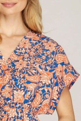 Full Size  Kimono Sleeve Resort Mini Dress