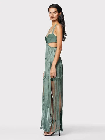 Fransen Party Street Damen Kleid Bankett Bandage Kleid