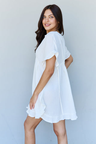 Strandkleid mit Rüschen in voller Größe, Weiß