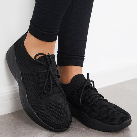 Casual Mesh Knitting Sneakers Lightweight Arch Support Running Shoes