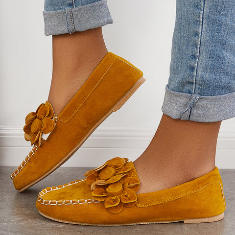 Casual Slip on Loafers Round Toe Flats Low Top Walking Shoes
