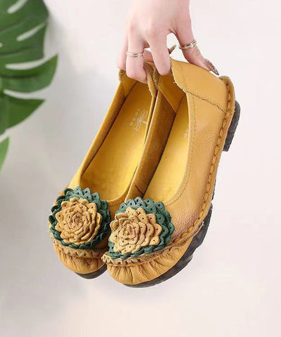 Rote flache Schuhe für Frauen, bequem, Spleißen, Blumenmuster