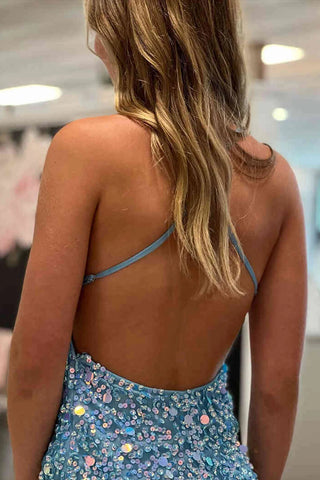 Sequins Backless Tight Homecoming Dress
