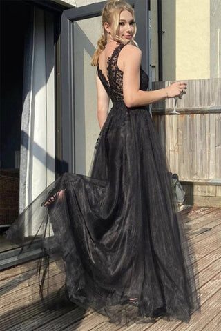 V Neck Long Prom Dress